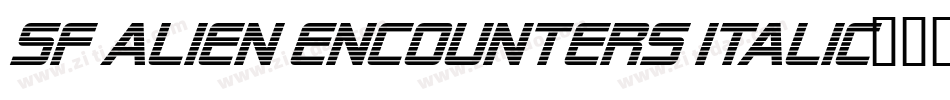 SF Alien Encounters Italic字体转换